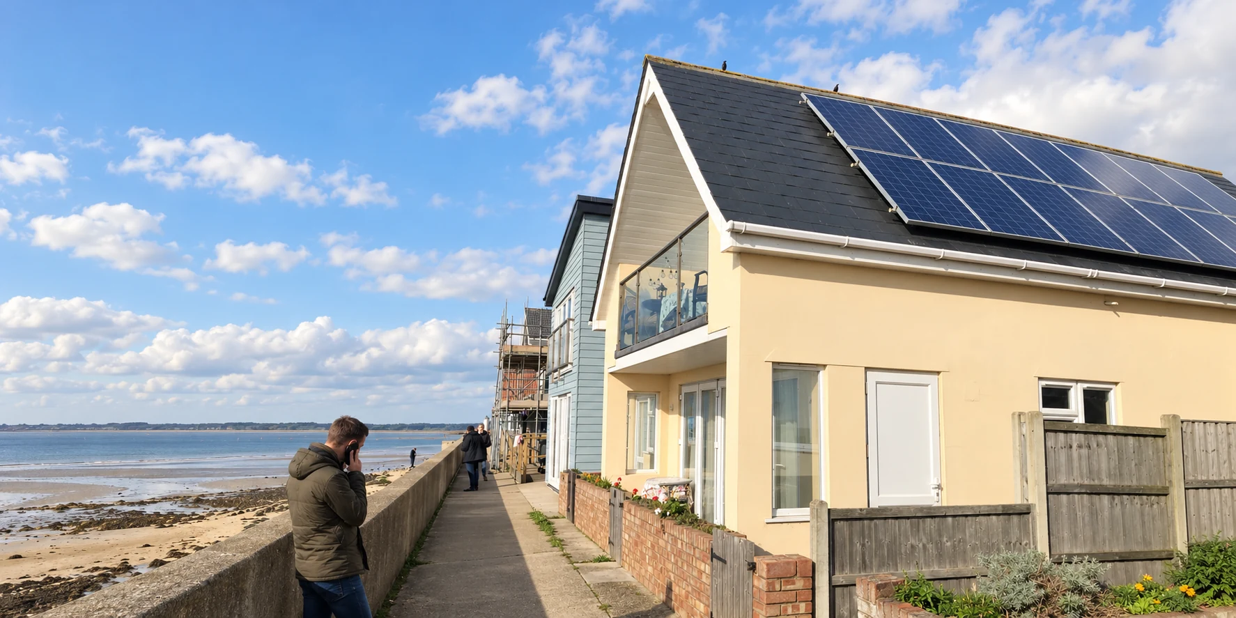 A wider, brightened view of a coastal WorkWork solar project